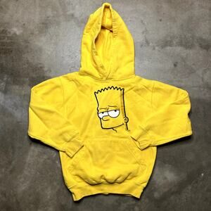 Bart Simpson Hoodie Youth S Yellow Pullover